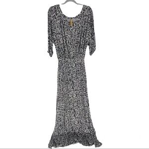 Rachel Pally Aurora Printed Maxi Dress Blouson Lightweight Stretch Size XS